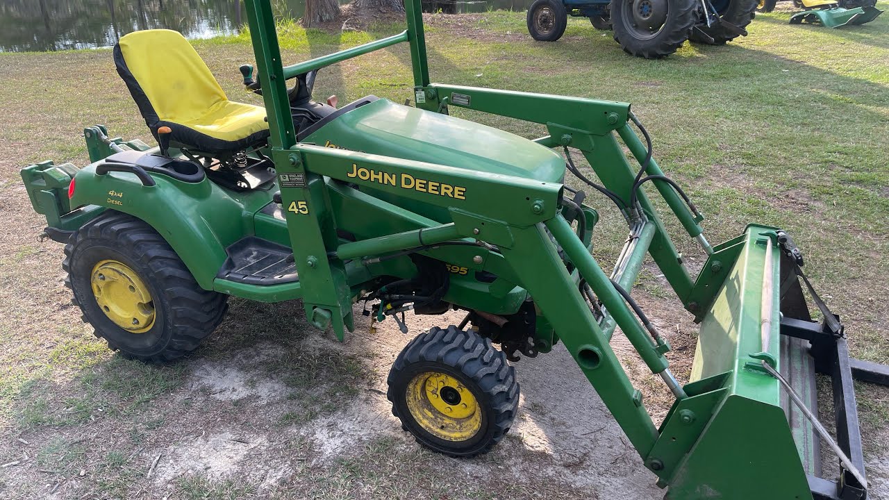 Installing 45 Loader on John Deere Garden Tractor - How to install loader John Deere X4x5, X5x5, X7