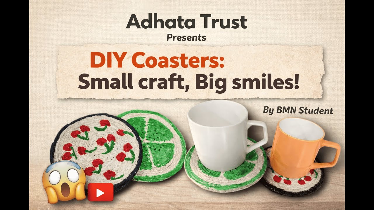 These Handmade Coasters Look EXPENSIVE… But Cost Almost Nothing! 😱| Adhata Trust | Senior Citizens