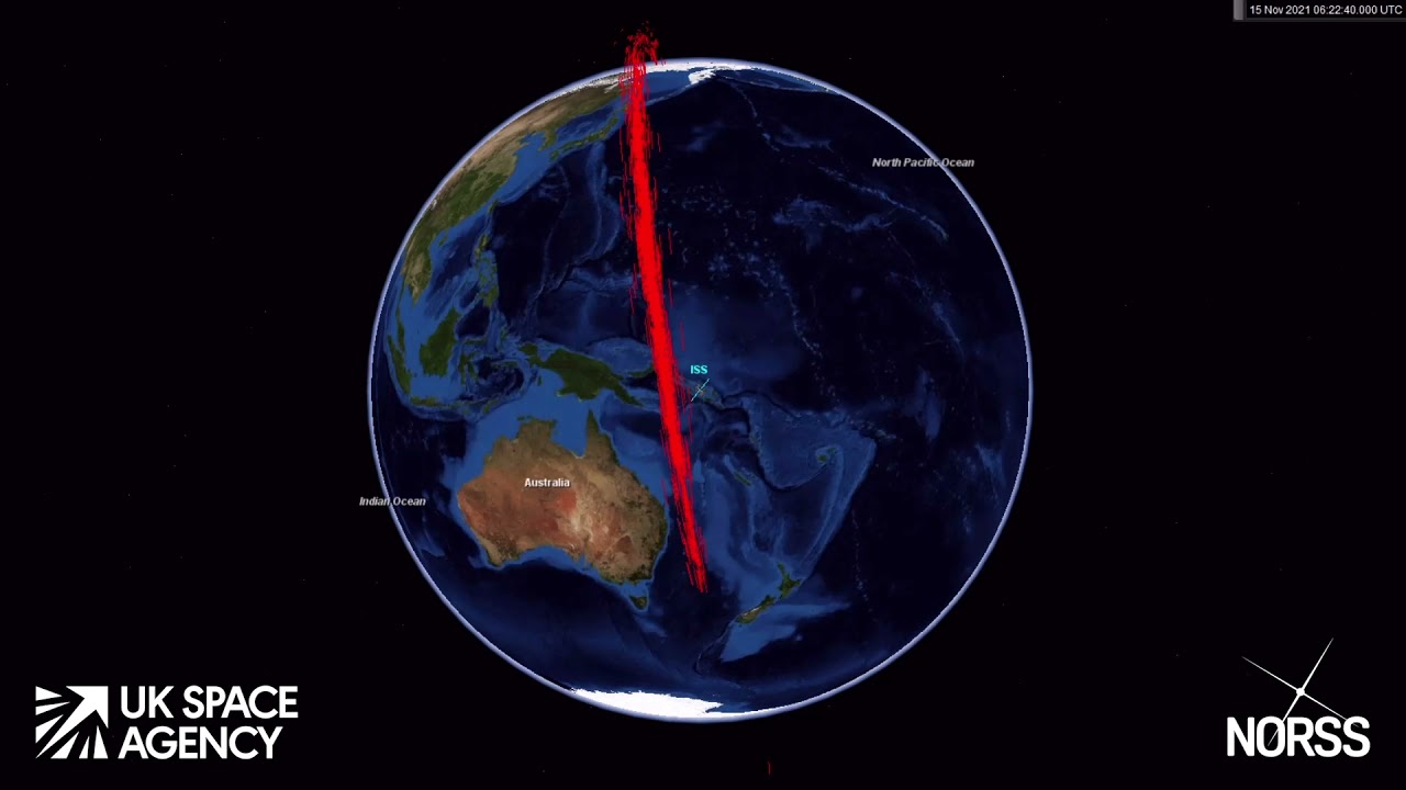 Russia ASAT Test (15/11/21) debris visualisation