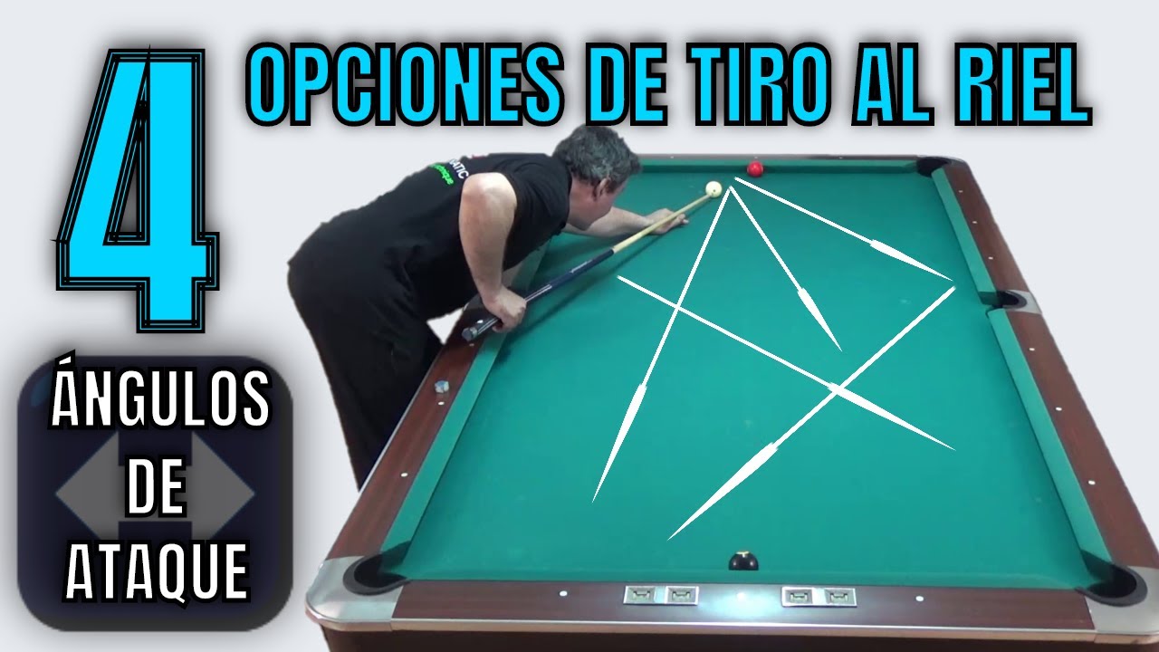 BOLA EN LA BANDA 4 OPCIONES DE TIRO en pool | Billar Fanatic