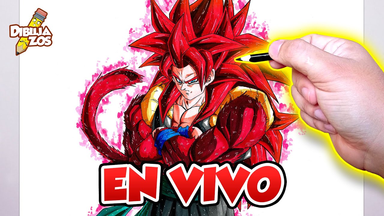 COMO DIBUJAR A GOGETA SSJ4 LIMIT BREAKER [ 🔴 PASO A PASO EN VIVO 🔴]