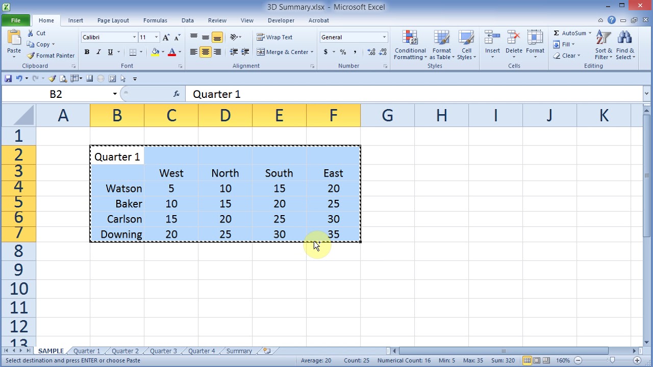 Link or Embed an Excel Object