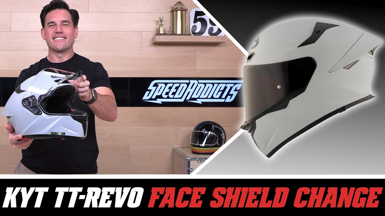 KYT TT-Revo Helmet Face Shield Change at SpeedAddicts.com