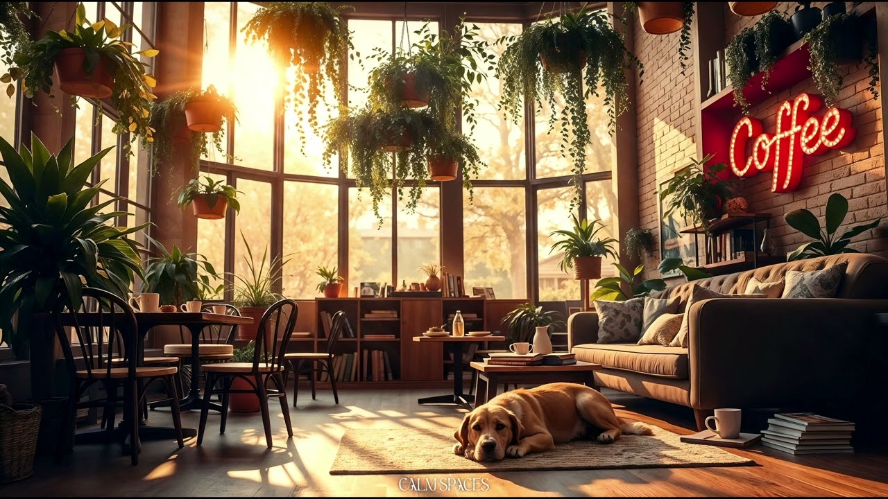 Dream Spaces | Cozy Coffee Shop - Warm Lofi Jazz & Relaxing Study Ambience