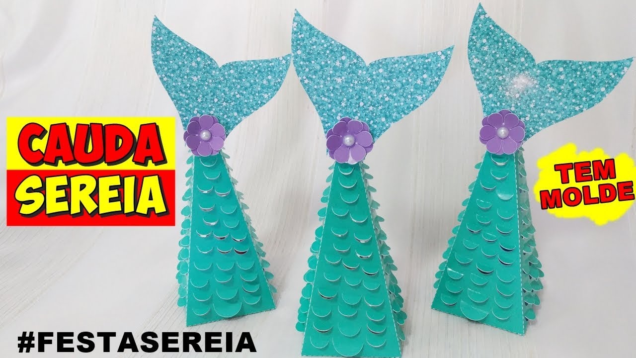 Festa Sereia - Caixa Cauda de Sereia - Preparativos Festa da Carol #Carolfaz4