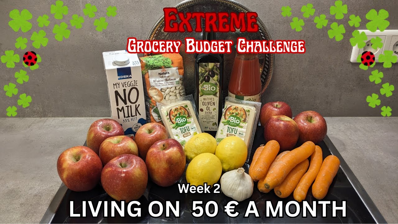 LIVING ON 50 € A MONTH - Week 2 - EXTREME Grocery Budget Challenge - Vegan, Cheap and Low Waste
