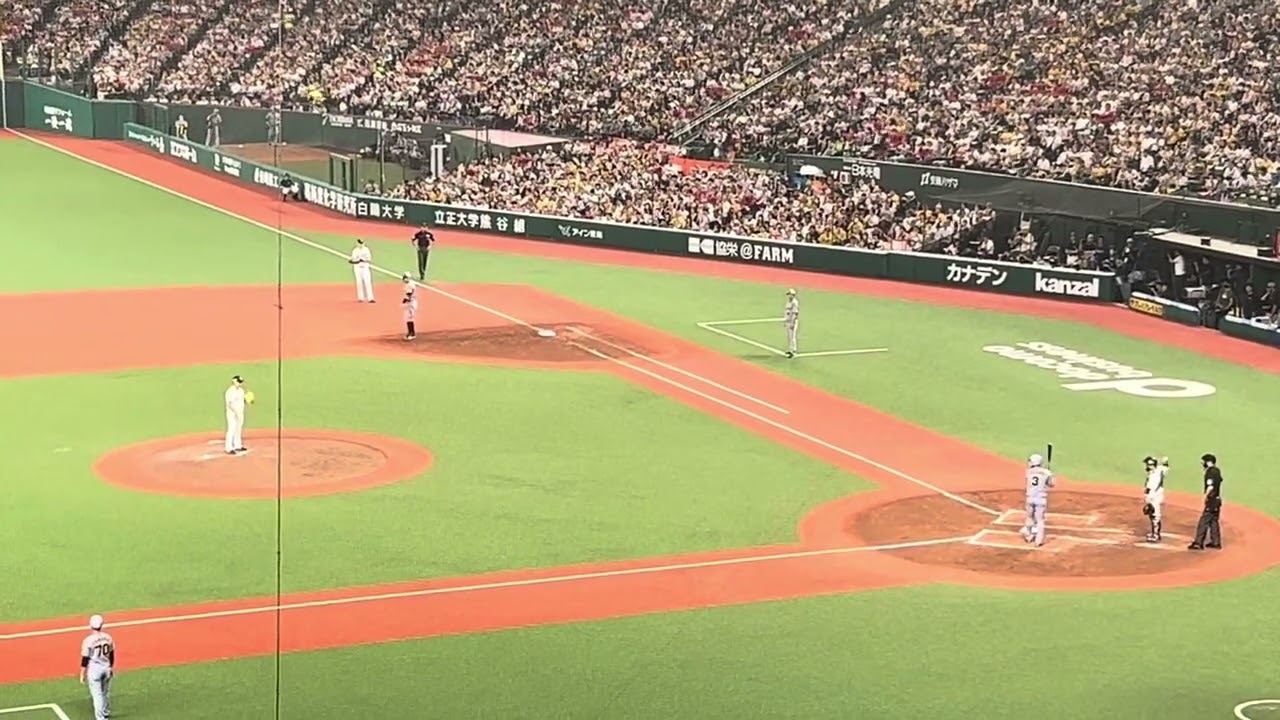 佐藤輝明が牽制アウト審判とネビン動き良すぎ打席大山やねんの動画2025年6月13日ライオンズvsタイガース戦8回⚾️