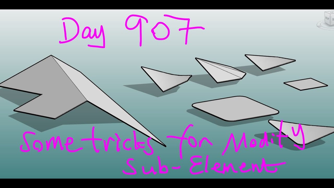 Revit Exercise (Day 907) Some Modify Sub-Elements Tricks