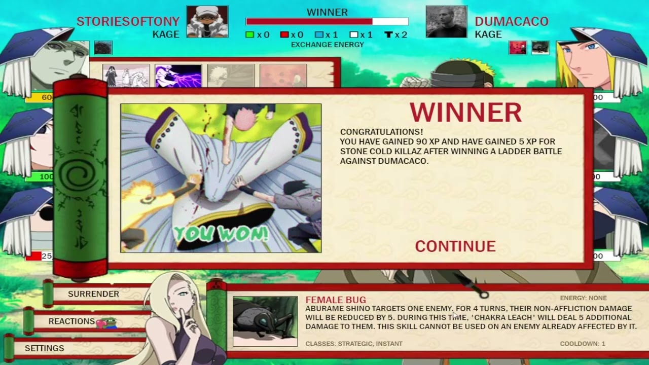 Naruto Arena: Road To Hokage/Breaking Top 19