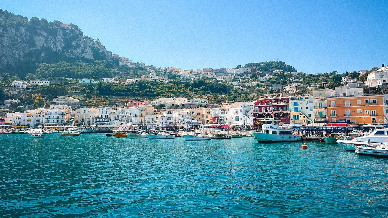 Amalfi Coast Ferry Ride to Capri, Italy [4K]  - Salerno, Amalfi, Positano