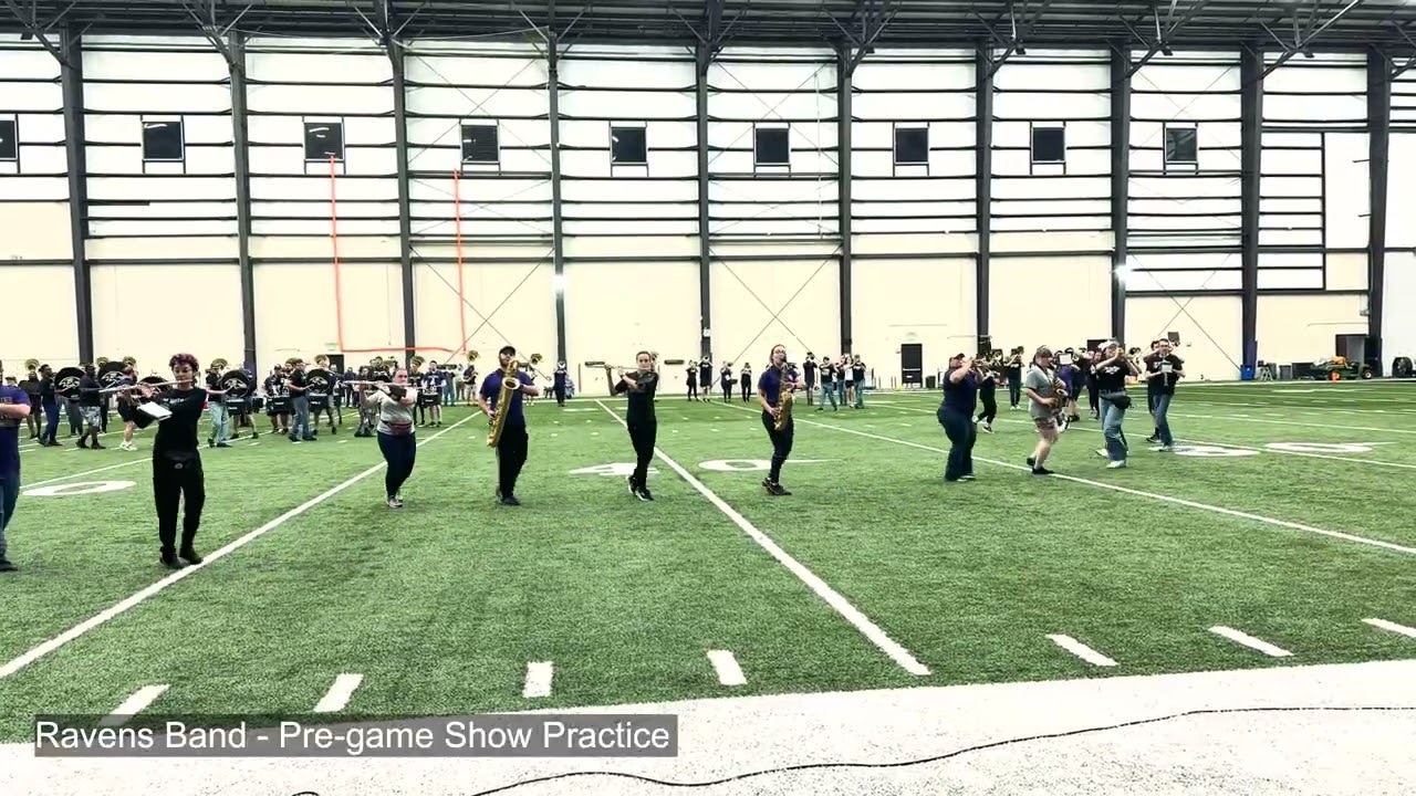 Baltimore Ravens Marching Band - Pre game Show Practice #marchingband