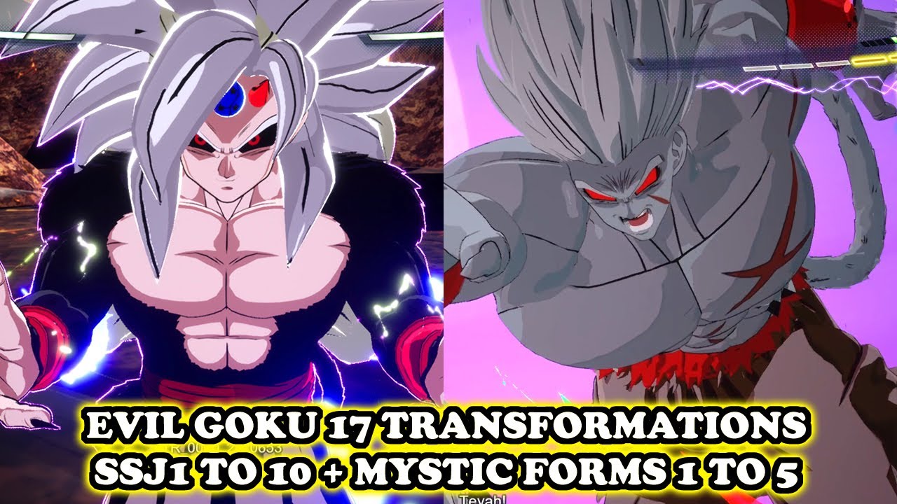 NEW Evil Goku 17 Transformations ALL IN ONE (SSJ 1 to 10 + Mystic Forms) Dragon Ball Sparking! Zero