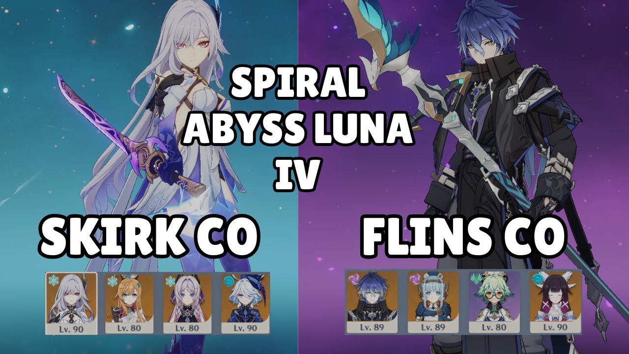 C0 Skirk Freeze C0 Flins Columbina | Spiral Abyss Floor 12 Genshin Impact Luna IV