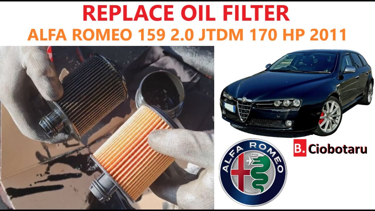 How to replace oil filter on a Alfa Romeo 159 (2011) 2.0 JTDM 170 Hp