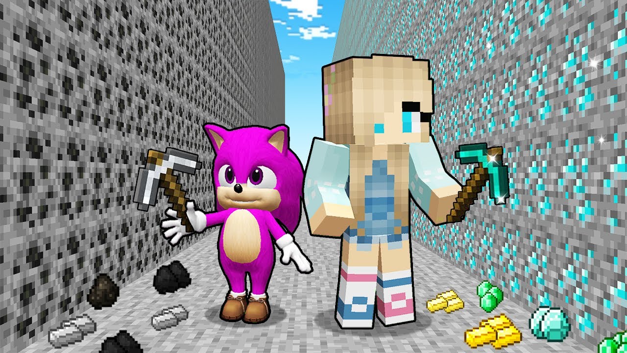 BERCA VS KIZ BEBEK SONİC MADEN KAPIŞMASI - Minecraft