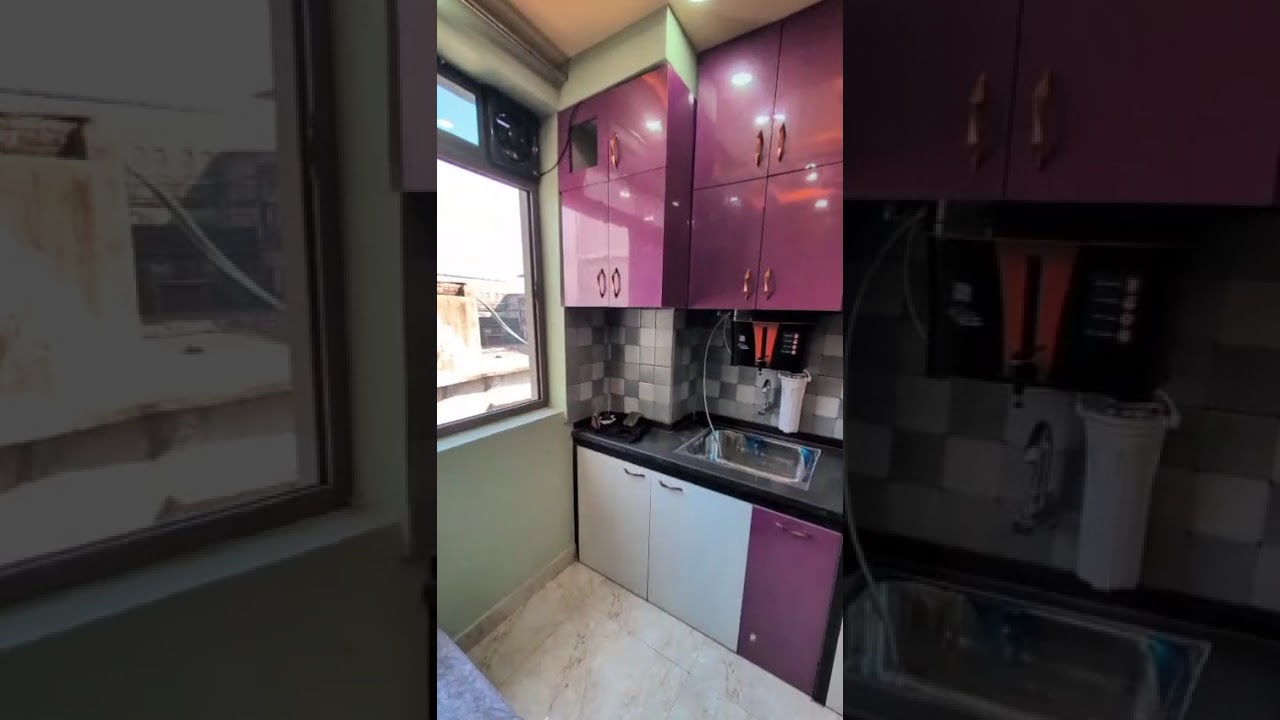 1 BHK full furnished flat location tangra SQ FT (600) gym community Hall price 55lakh with 🚗parking 