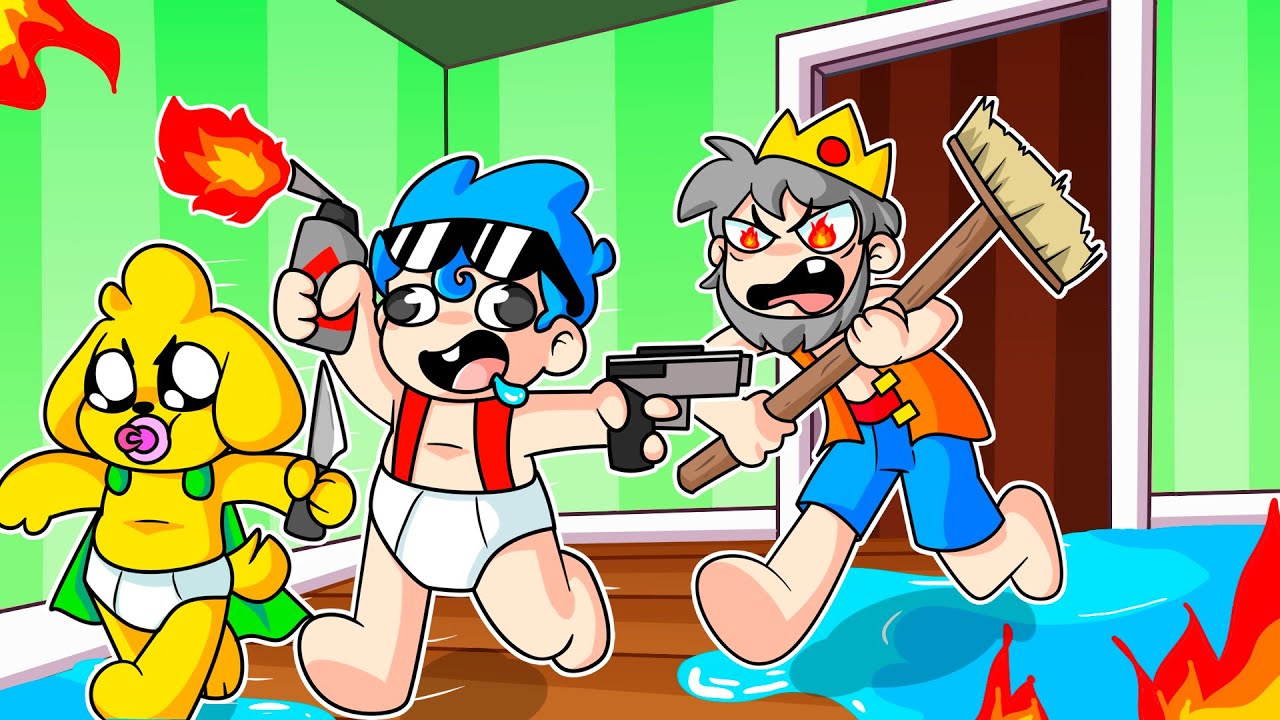 ¡BEBE TIMBA y BEBE MIKECRACK DESTRUYEN la CASA del ABUELO TROLLINO! 😂🍼 LOS COMPAS