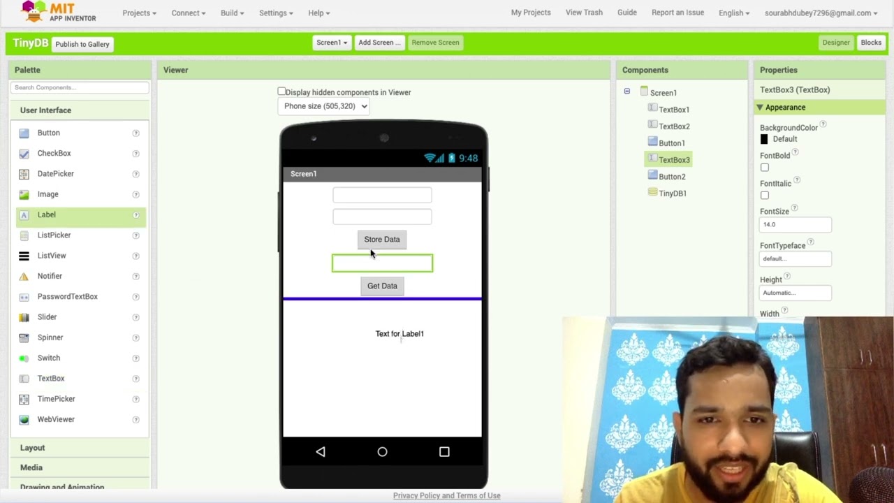 How To Use TinyDB in MIT App Inventor | TinyDB Database | Day 37