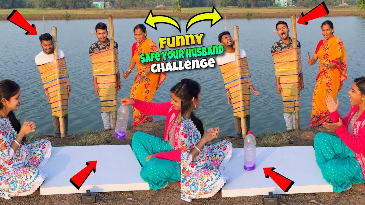 Interesting Bottle Flip Safe Your Husband Funny Challenge With Family