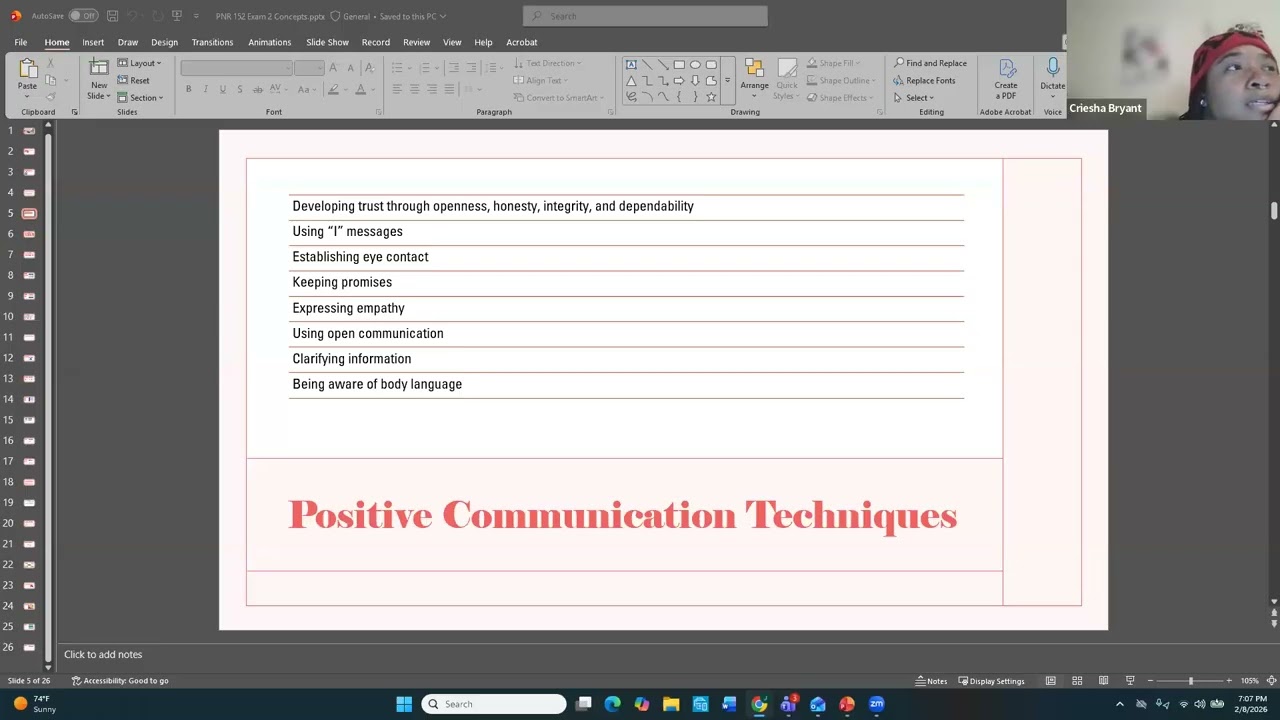 PNR152 Exam 2 Review 2/8/2026