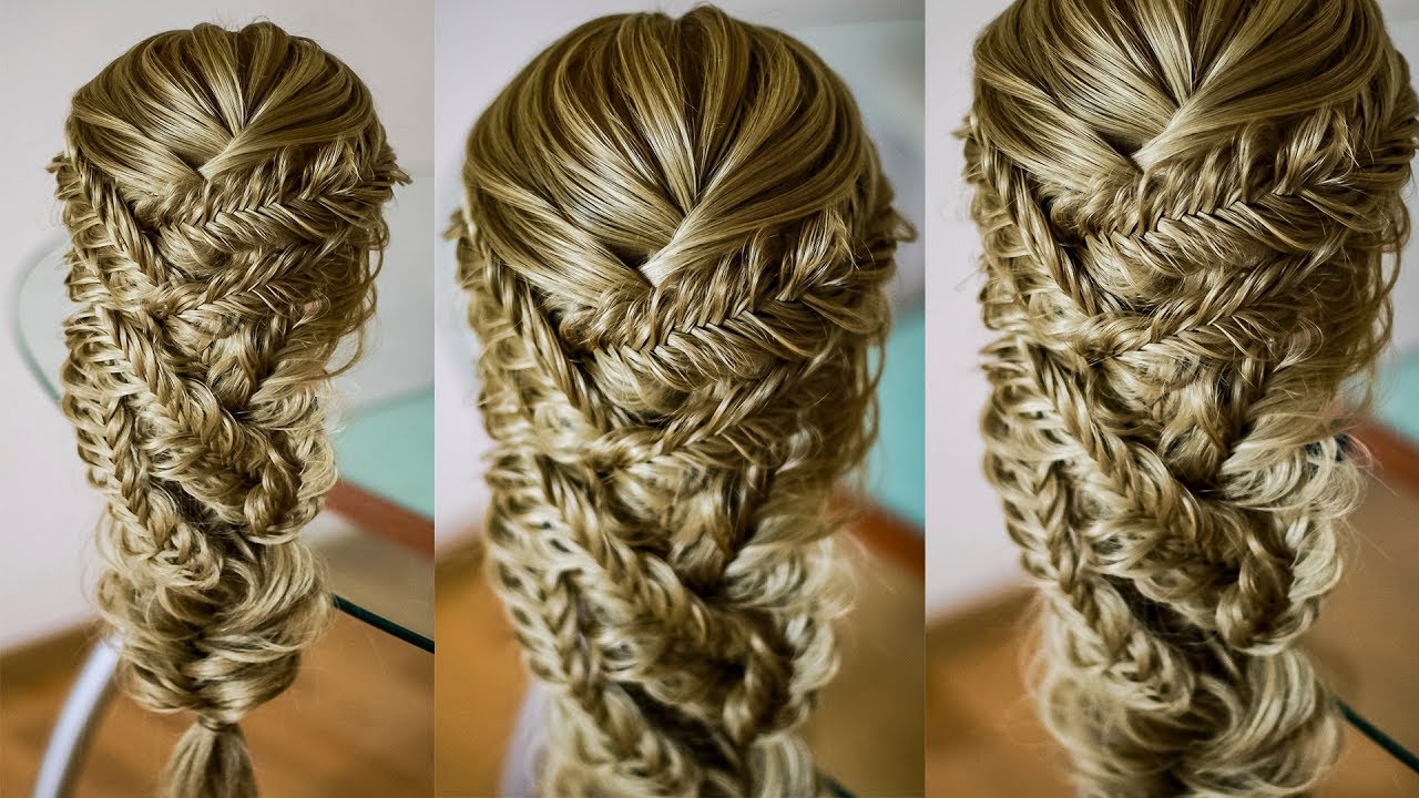 Романтичная причёска из кос на выпускной Romantic Braid Hair tutorial