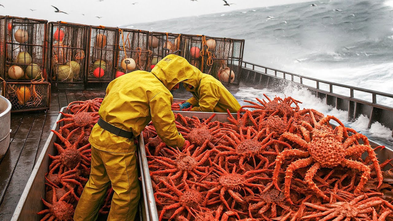 Giant King Crab Caught by the Millions - Inside America’s Deadliest Crab Traps and Processing Plants
