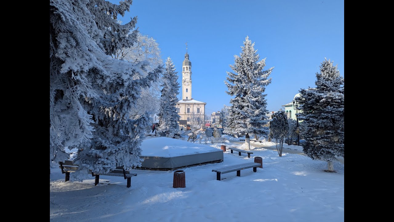 Зимовий Снятин ❄️ Атмосфера українського міста | Winter Sniatyn Ukraine🔹