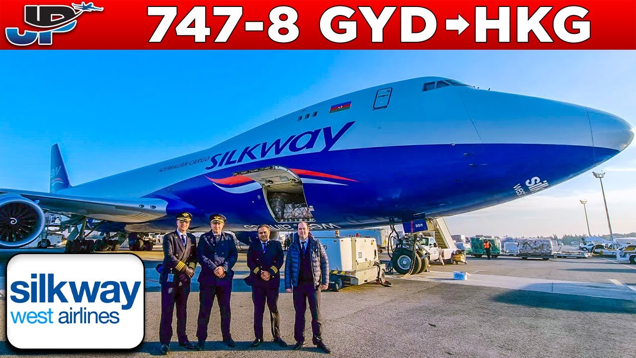 Silkway Boeing 747-8 Cockpit Baku🇦🇿 to Hong Kong🇭🇰