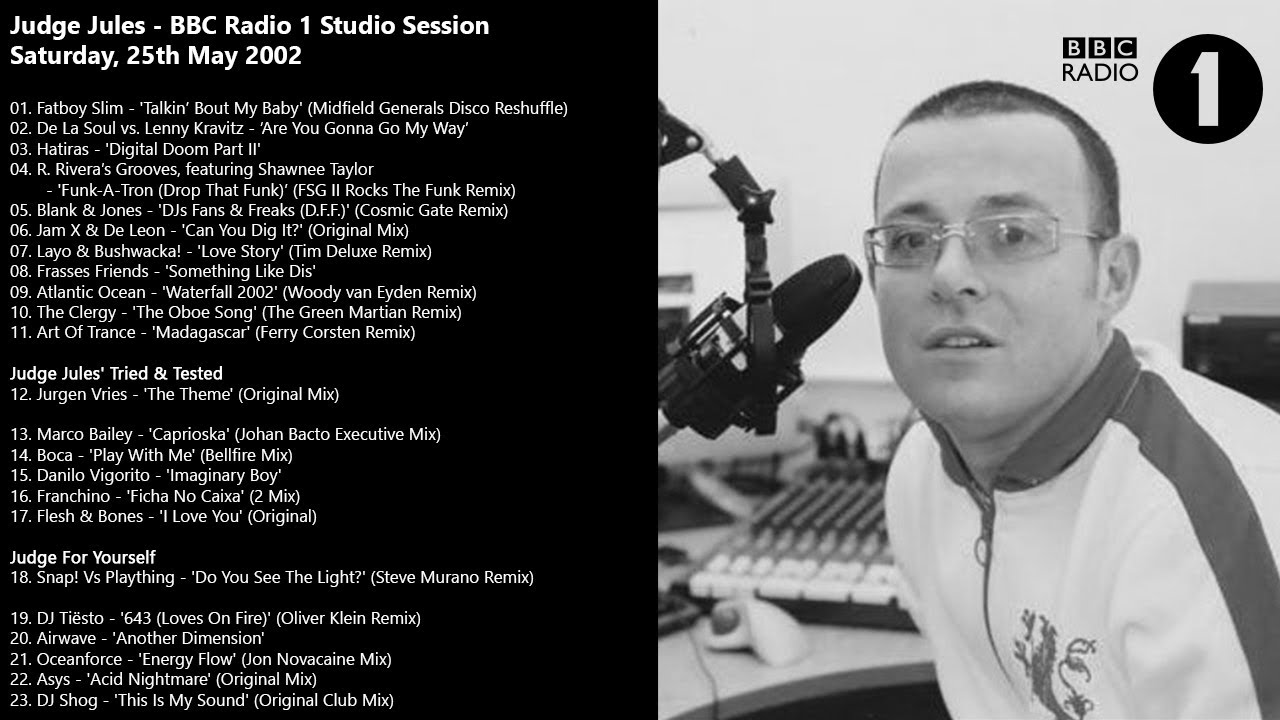 Judge Jules - BBC Radio 1 Saturday Studio Session - 25 May 2002