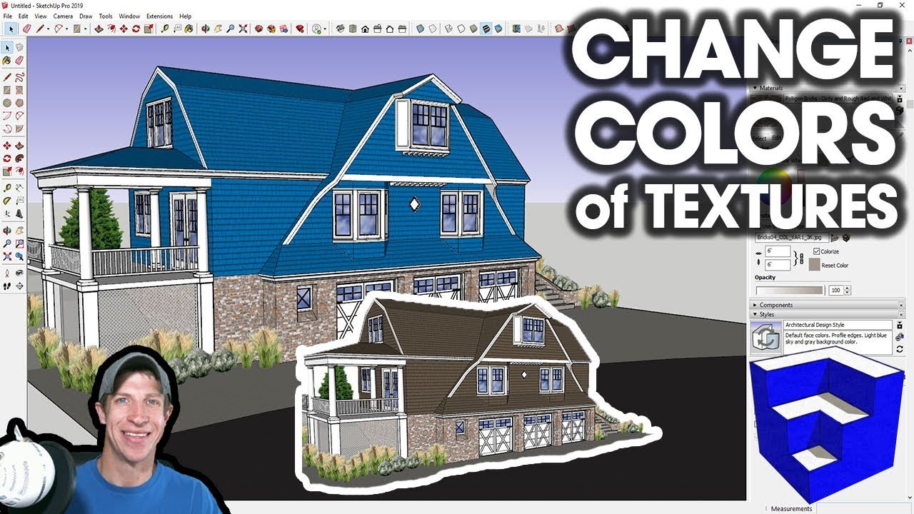 CHANGING COLORS OF TEXTURES in SketchUp