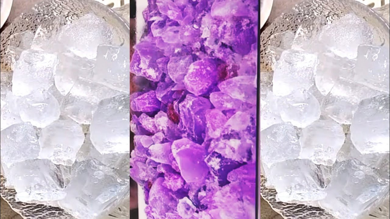 ASMR HARD ICE EATING MUKBANG / CLEAR ICE / THIN ICE 