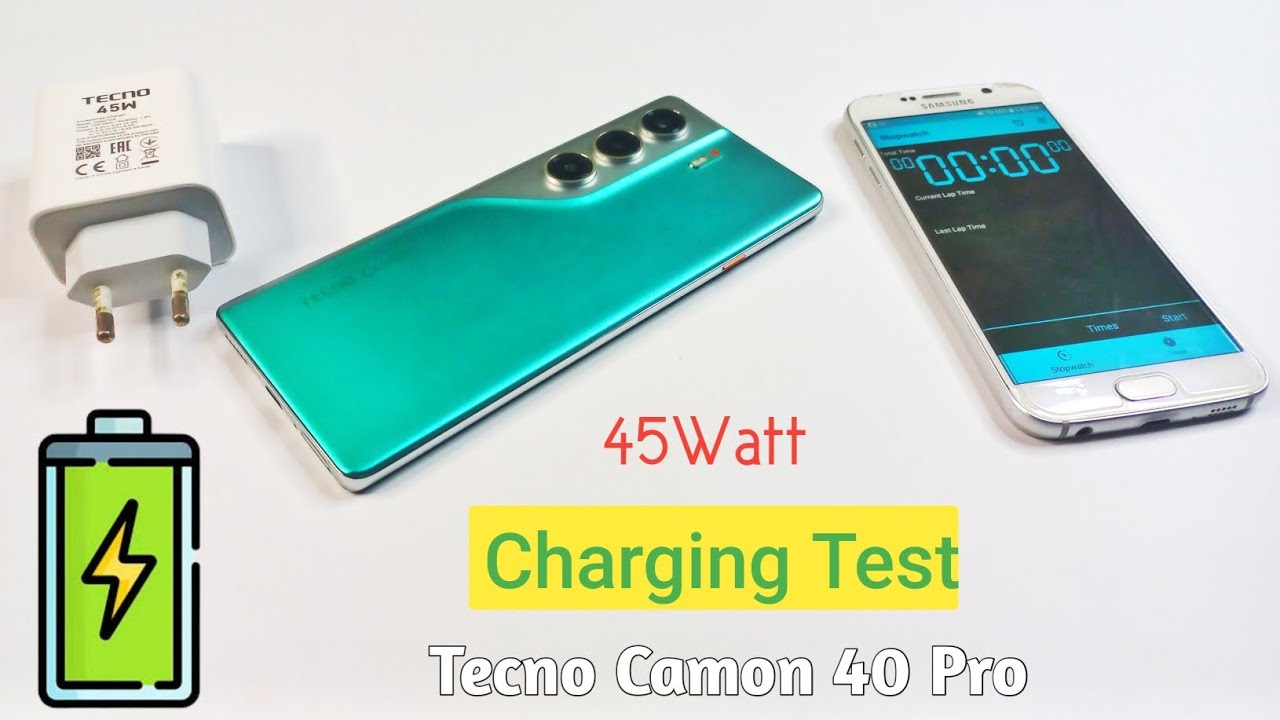 Tecno Camon 40 Pro | Charging Speed Test | 45Watt Fast | Time And Speed 