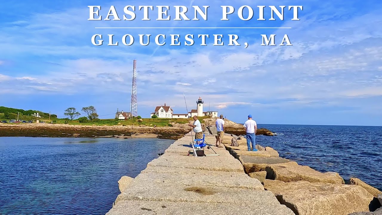 [4K] EASTERN POINT LIGHTHOUSE & JETTY: Gloucester, MA - Relaxing Scenic Coastal Walking Tour