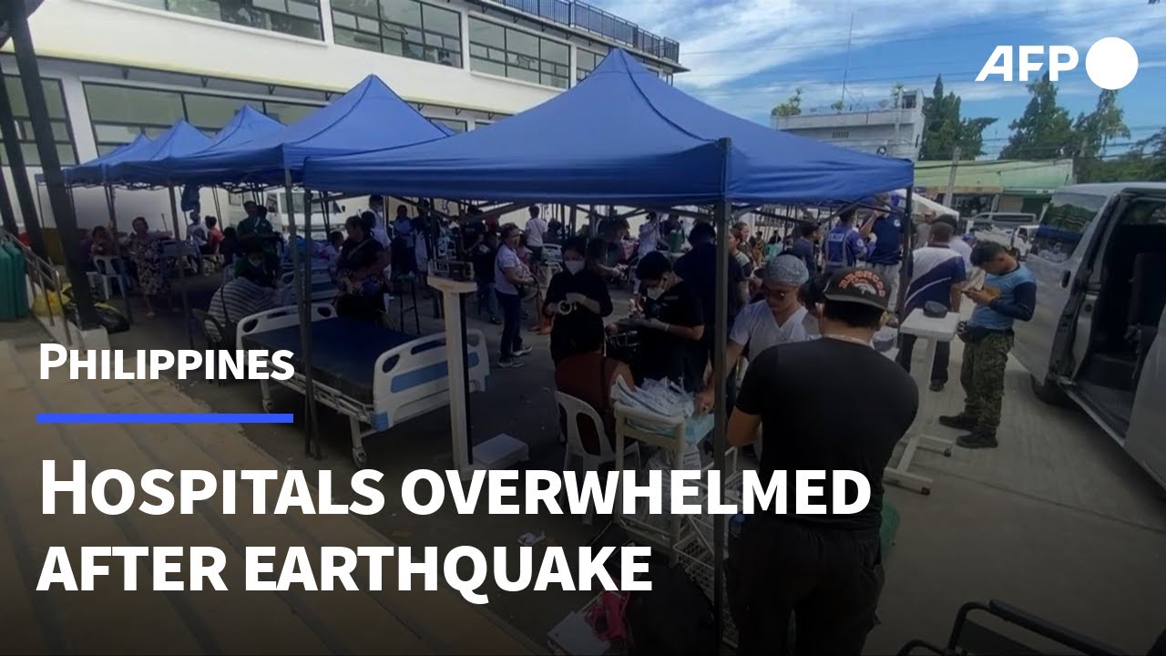 Philippines earthquake: Hospitals overwhelmed, cracks in roads | AFP