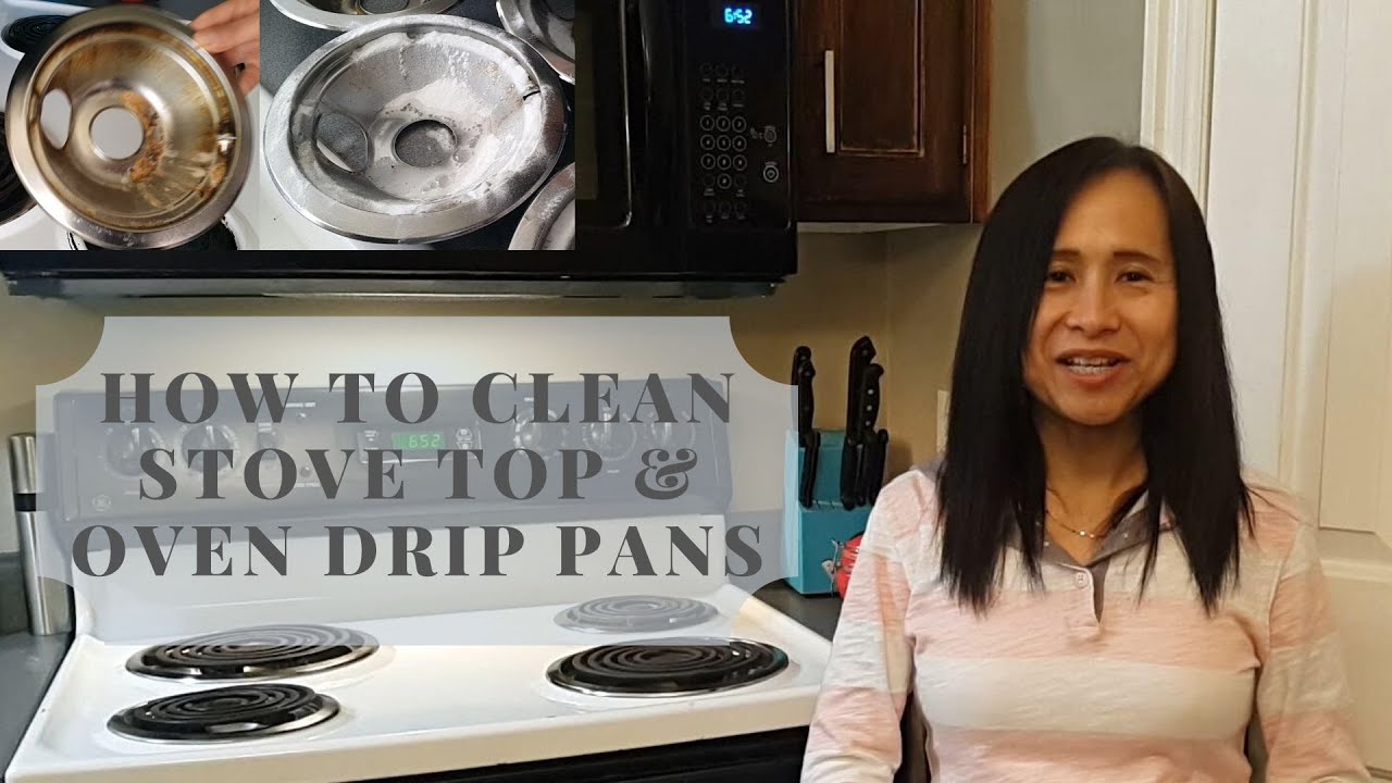 Clean Stove Top and Drip Pans Stubborn Stains Without Chemicals