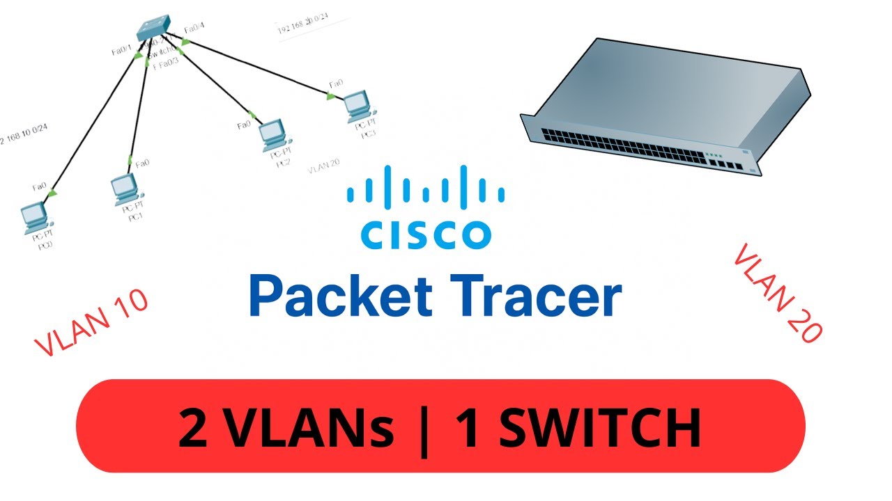 #7 : Cisco Packet Tracer :  Configuration VLAN sur Switch Cisco (Partie 1)