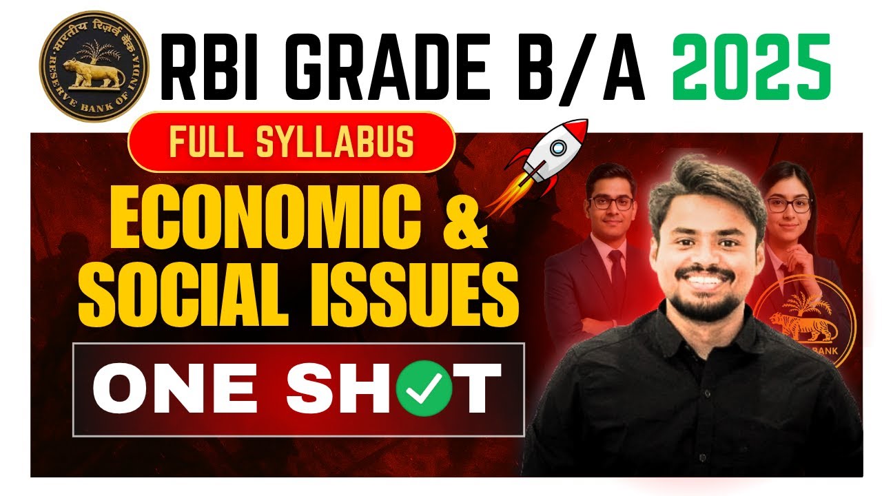 RBI Grade B - ESI Full Course | One-Shot Video | Complete Economic & Social Issues