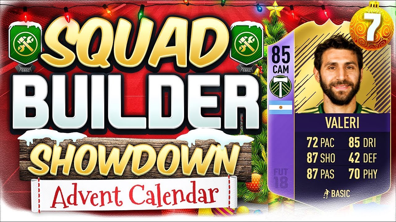 FIFA 18 SQUAD BUILDER SHOWDOWN!!! TEAM OF THE SEASON VALERI!?! Advent Calendar Day 7 Vs TheoBaker