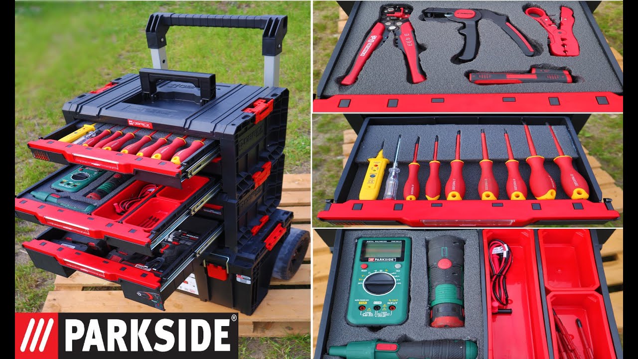 Qbrick System Pro -zagospodarowanie narzędzi Parkside