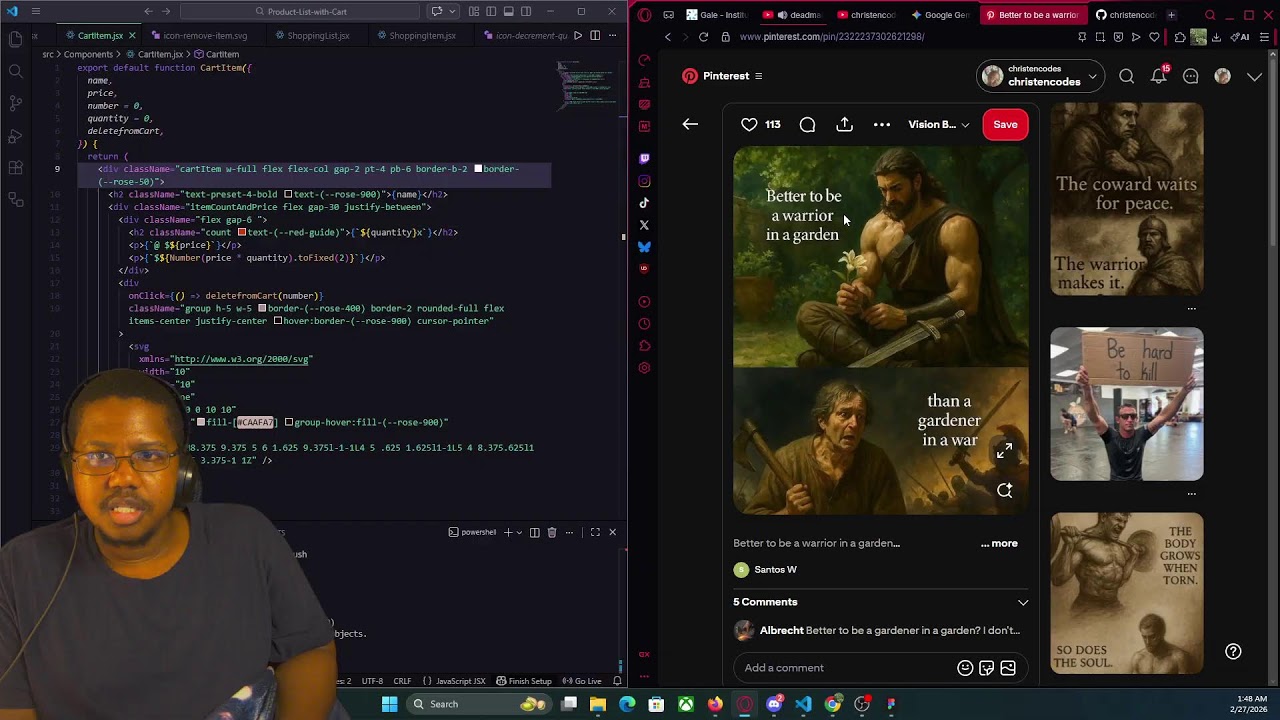 Coding Everyday until I become a Web Dev | Day 106.5 - Coding in the Hood - Learning React - 15