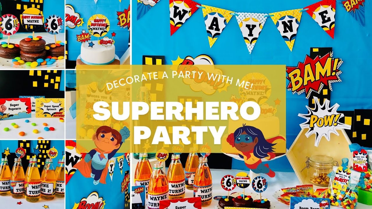 Superhero Party Decorations | Kids Party Ideas