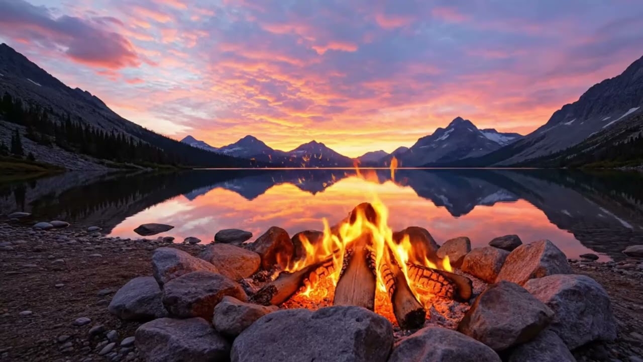 Peaceful Christmas Fireplace Sounds   Warm Fire Crackle for Sleep