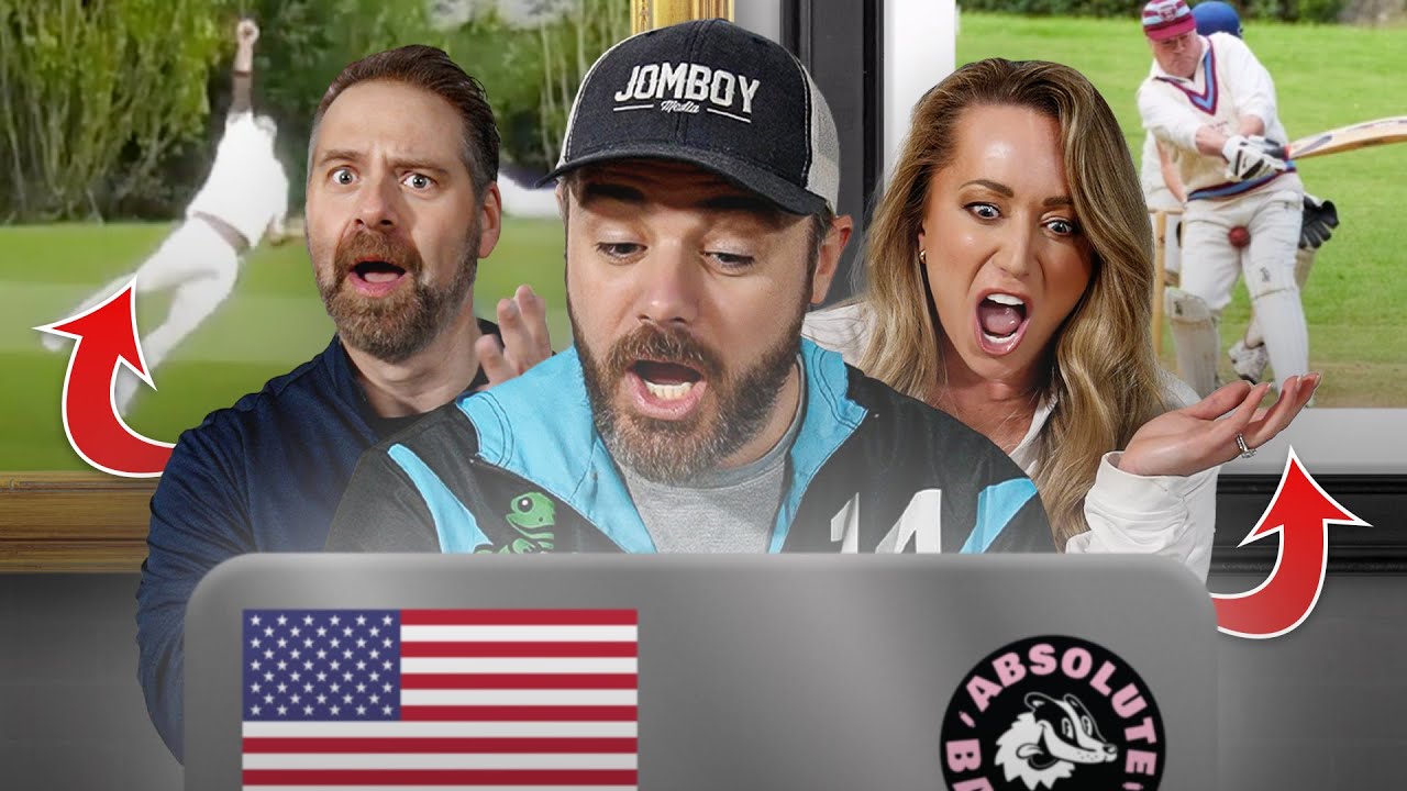 AMERICANS react to VILLAGE CRICKET FAILS! ft Jomboy Media, Nicky Cass and more! 😂