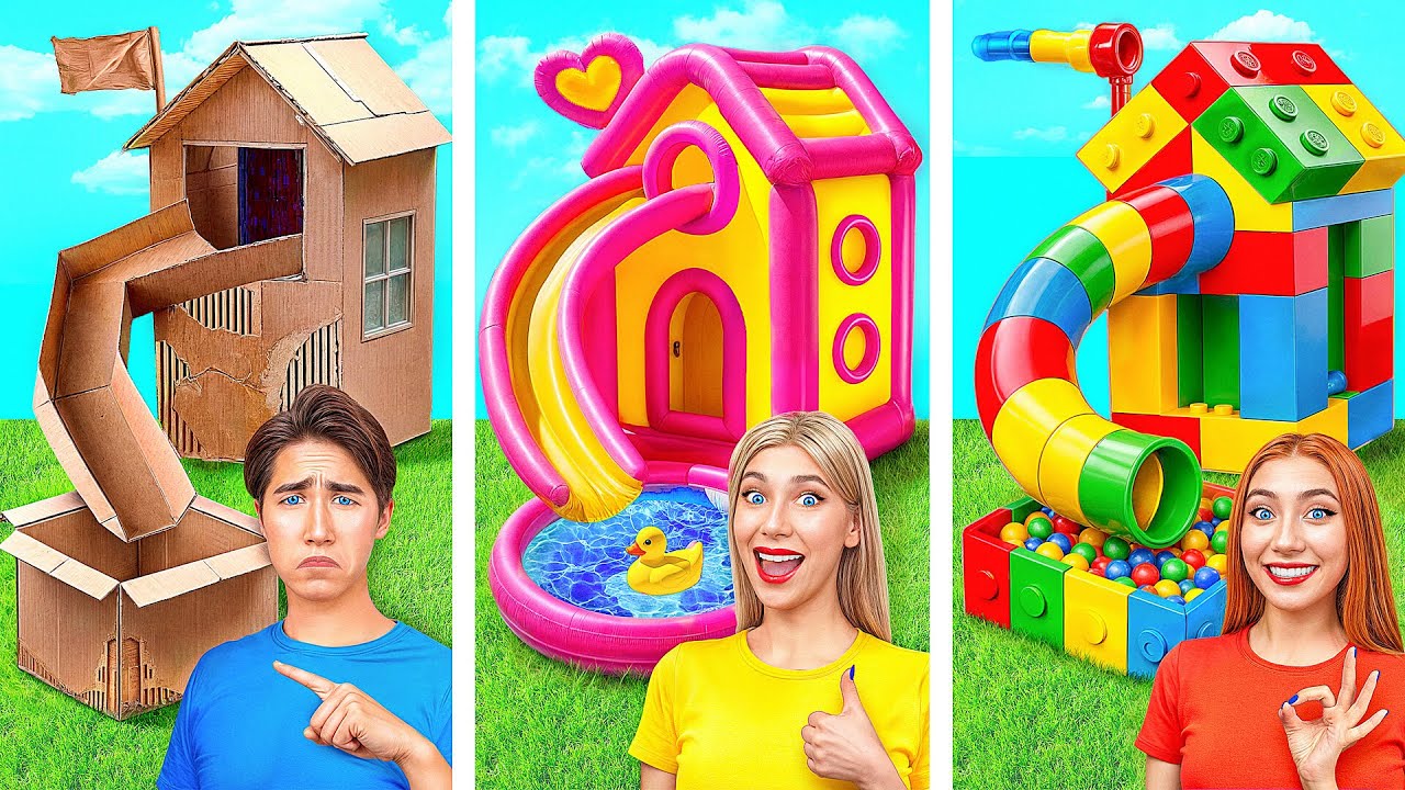 One Colored House Rich vs Broke vs Giga Rich | Crazy Challenge by Multi DO Smile