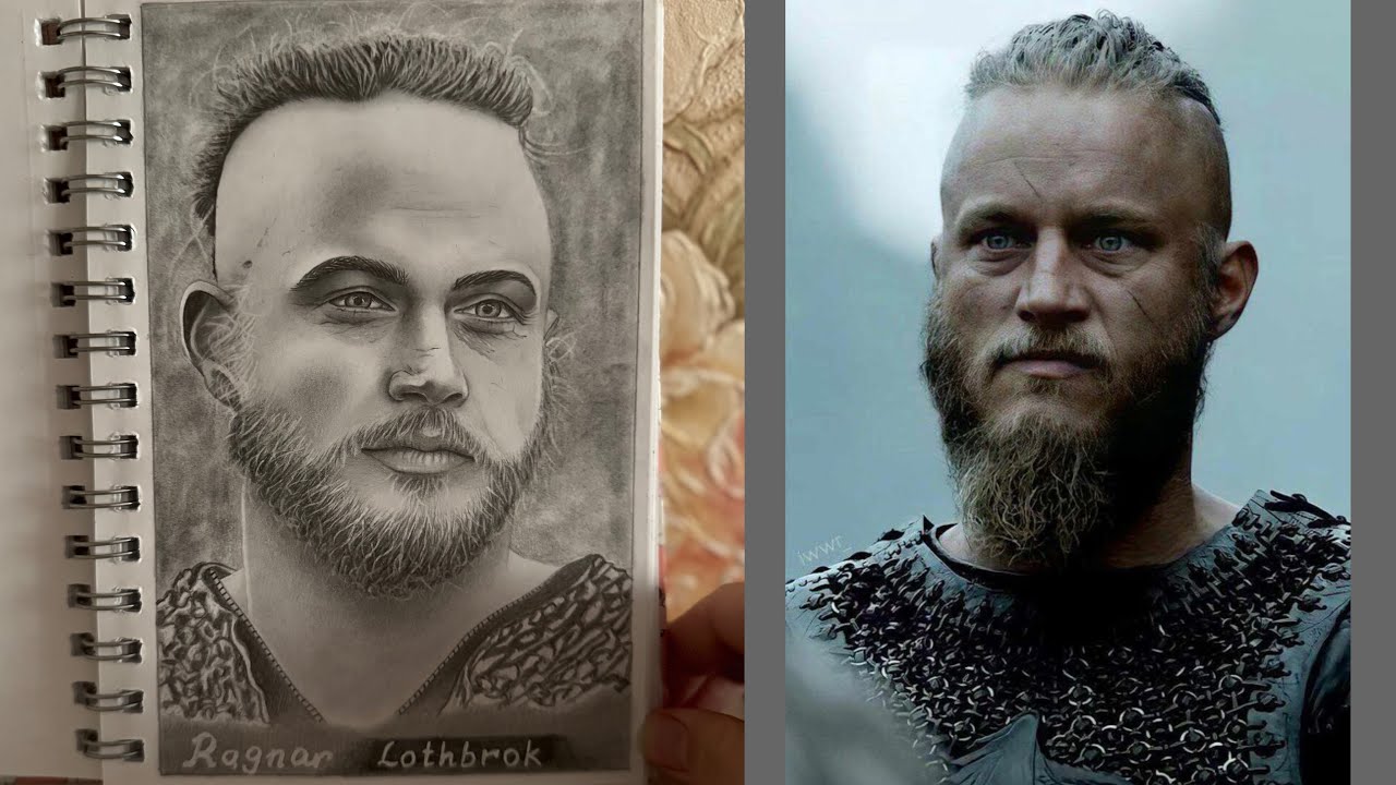 Ragnar Lothbrok — a legendary Viking warrior and king. #викинг #арт #портрет #portrait #vikings 