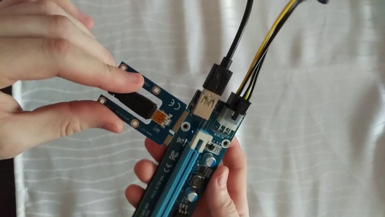 Переходник Mini PCI express на PCI Express X16