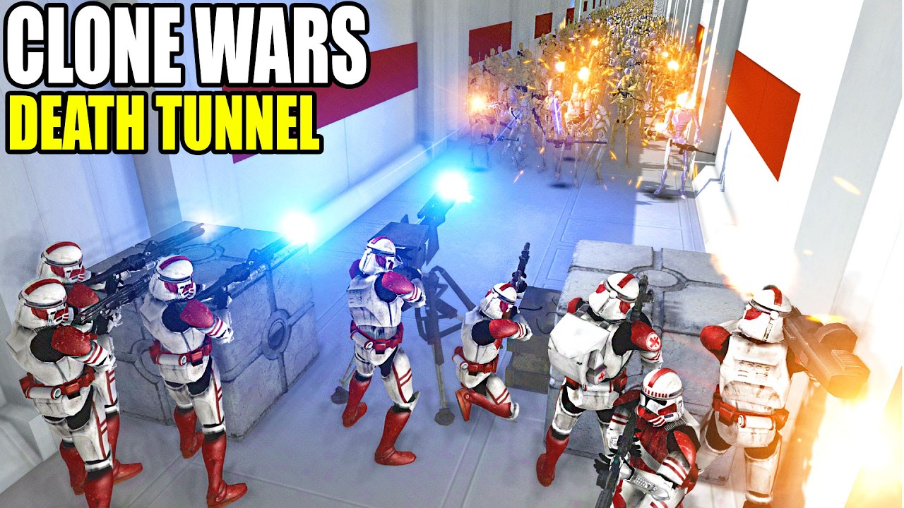 Longest Clone Wars DEATH TUNNEL vs Droid Army SHIP BOARDING... - Men of War: Star Wars Mod