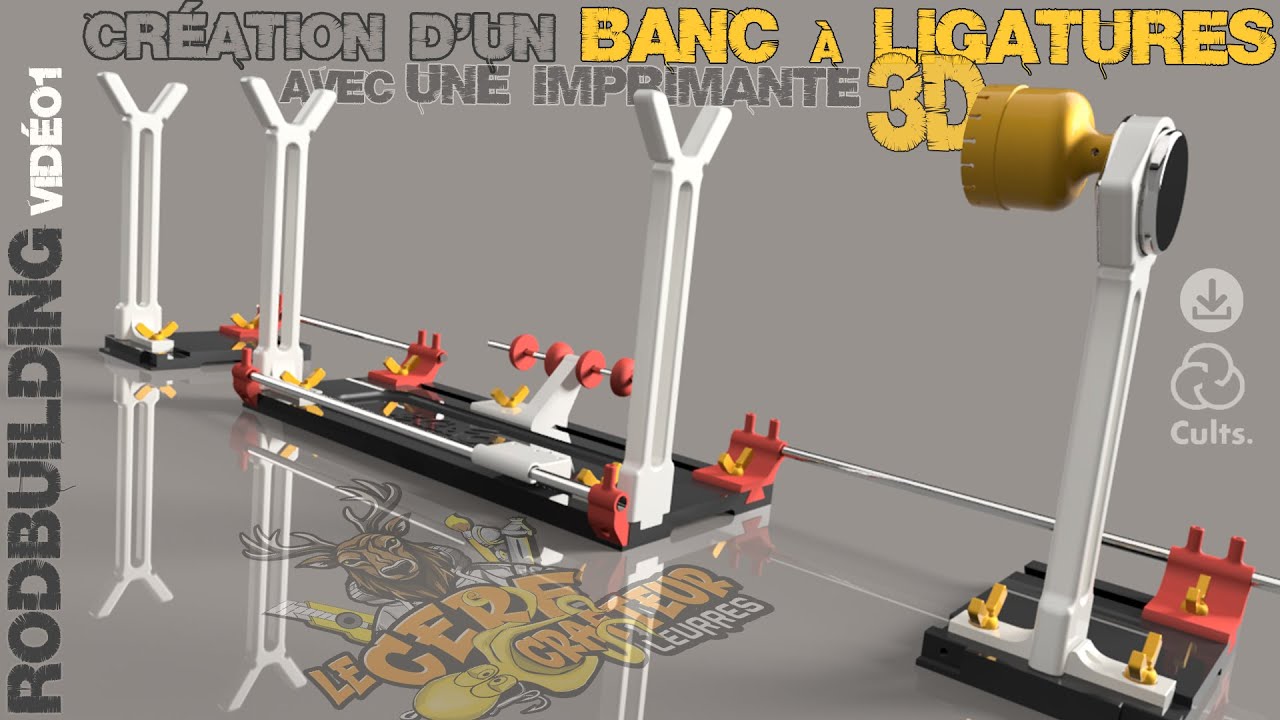 #rodbuilding 🔨- Vidéo 1 [Création d'un banc à ligatures en impressions 3d]