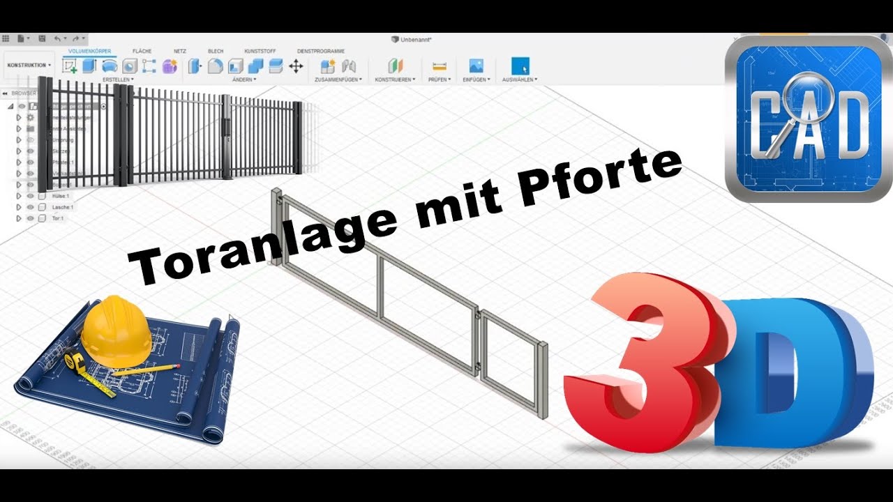 Toranlage in Fusion 360 Zeichnen :)