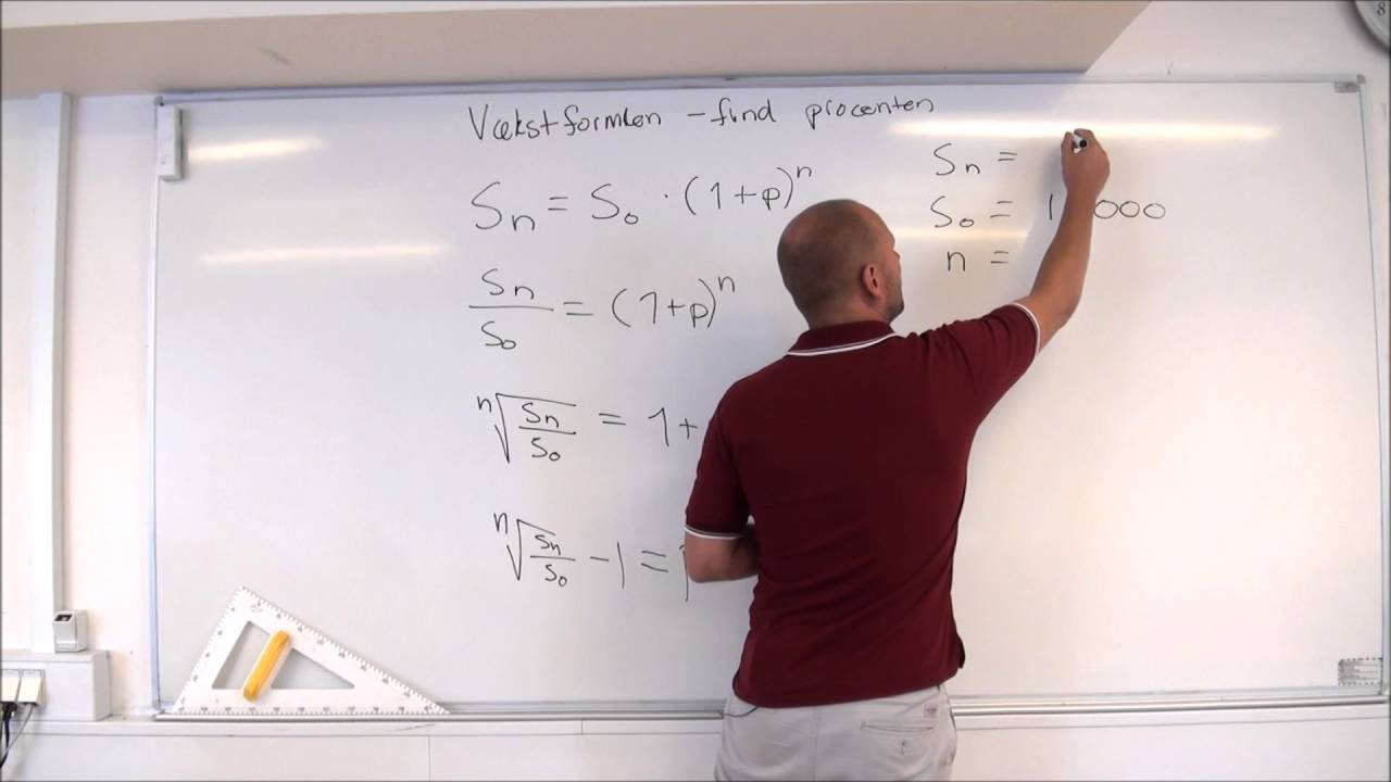 Procent  - Vækstformlen -  Find procent - Matematik FED